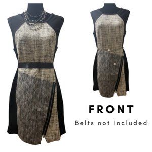 A-Symmetrical Sleeveless Business Casual Dress